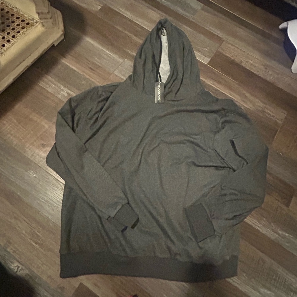COOFANDY Men's Hoodie  Sweatshirt
 Pullover Size 3xL NWT zipper sleeve 155